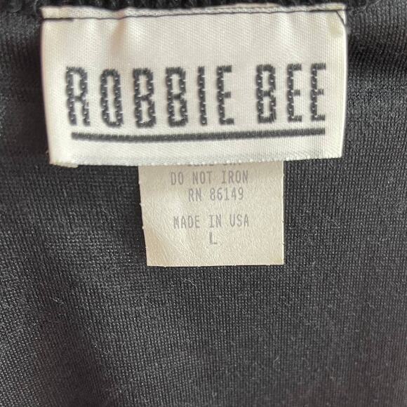 90s ROBBIE BEE Vintage Black Floral Printed Velvet Short Sleeve T-shirt - Picture 4 of 7